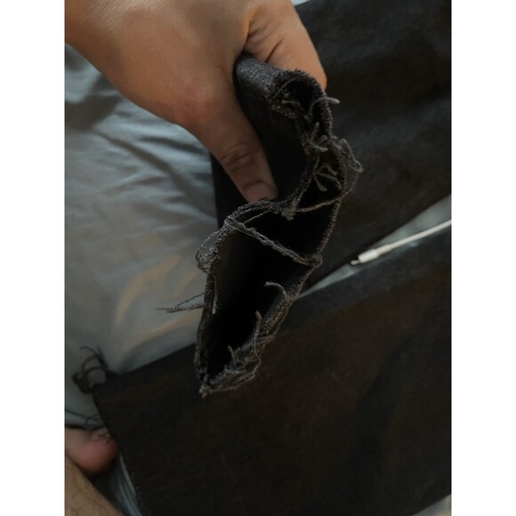 Zara Women's Straight Leg Jeans Size 2 Black Frayed Hem And Holes Distressed - Picture 9 of 9